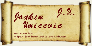 Joakim Umićević vizit kartica